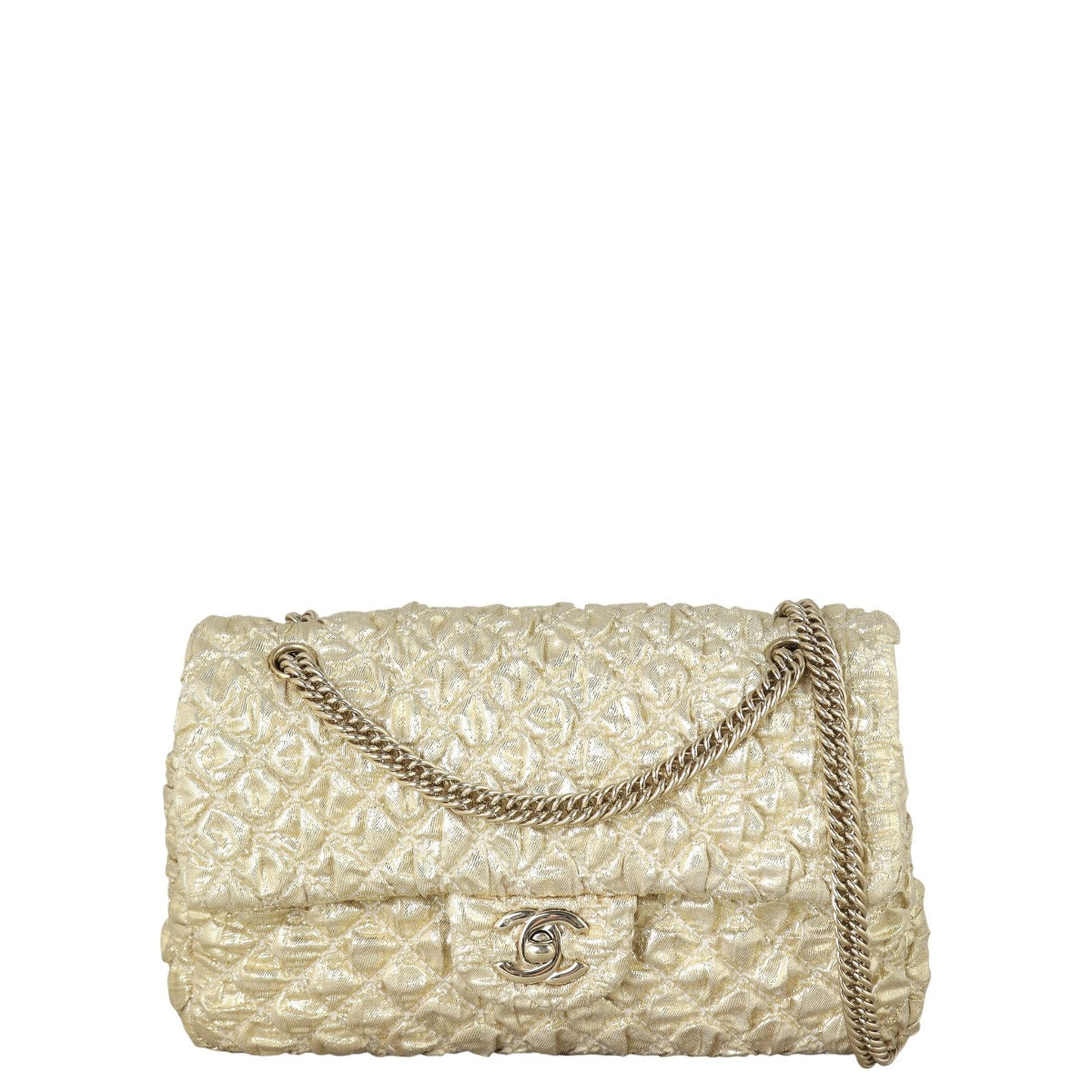 Chanel Classic Double Flap Small Metallic Bubble