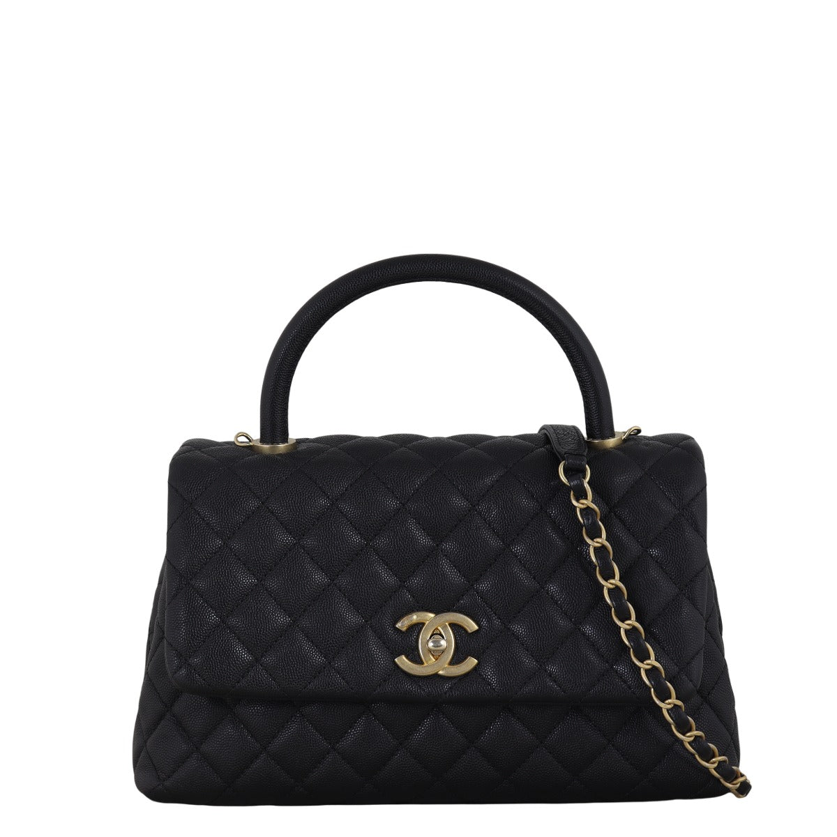 Chanel Coco Top Handle Flap Bag Medium