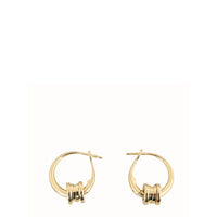 Bvlgari B.Zero1 18k Yellow Gold Hoop Earrings Small