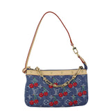 Louis Vuitton x Takashi Murakami Pochette Accessoires Denim Monogram Cerises