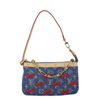 Louis Vuitton x Takashi Murakami Pochette Accessoires Denim Monogram Cerises