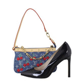 Louis Vuitton x Takashi Murakami Pochette Accessoires Denim Monogram Cerises