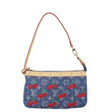 Louis Vuitton x Takashi Murakami Pochette Accessoires Denim Monogram Cerises