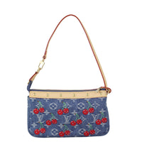 Louis Vuitton x Takashi Murakami Pochette Accessoires Denim Monogram Cerises