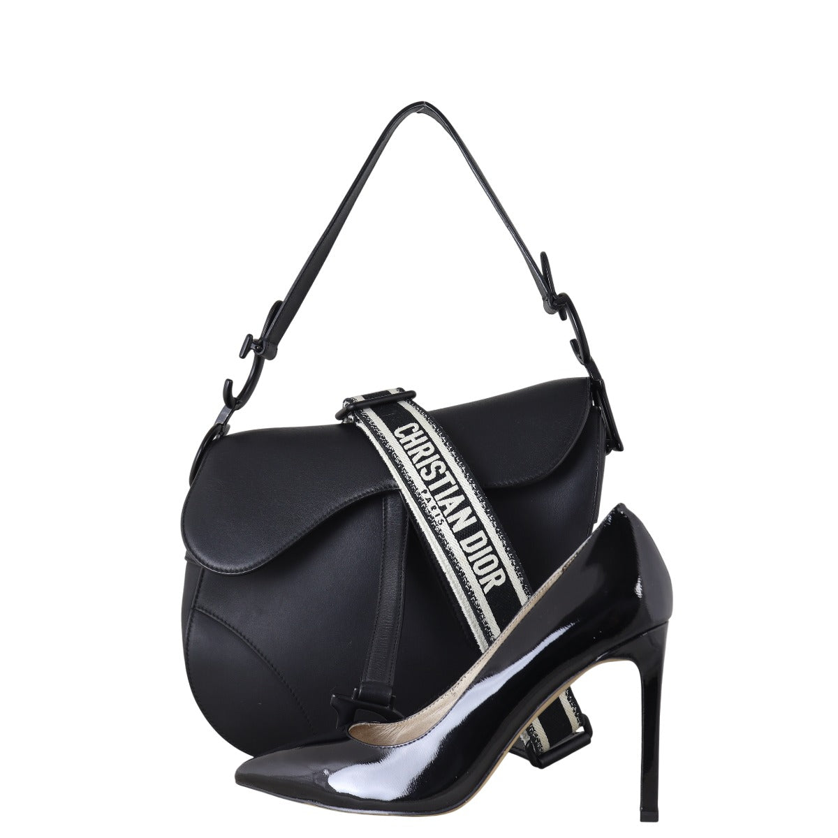 Dior Saddle Bag with Embroidered Strap Ultramatte