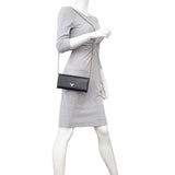 Prada Vitello Move Metal Wallet on Chain Mannequin
