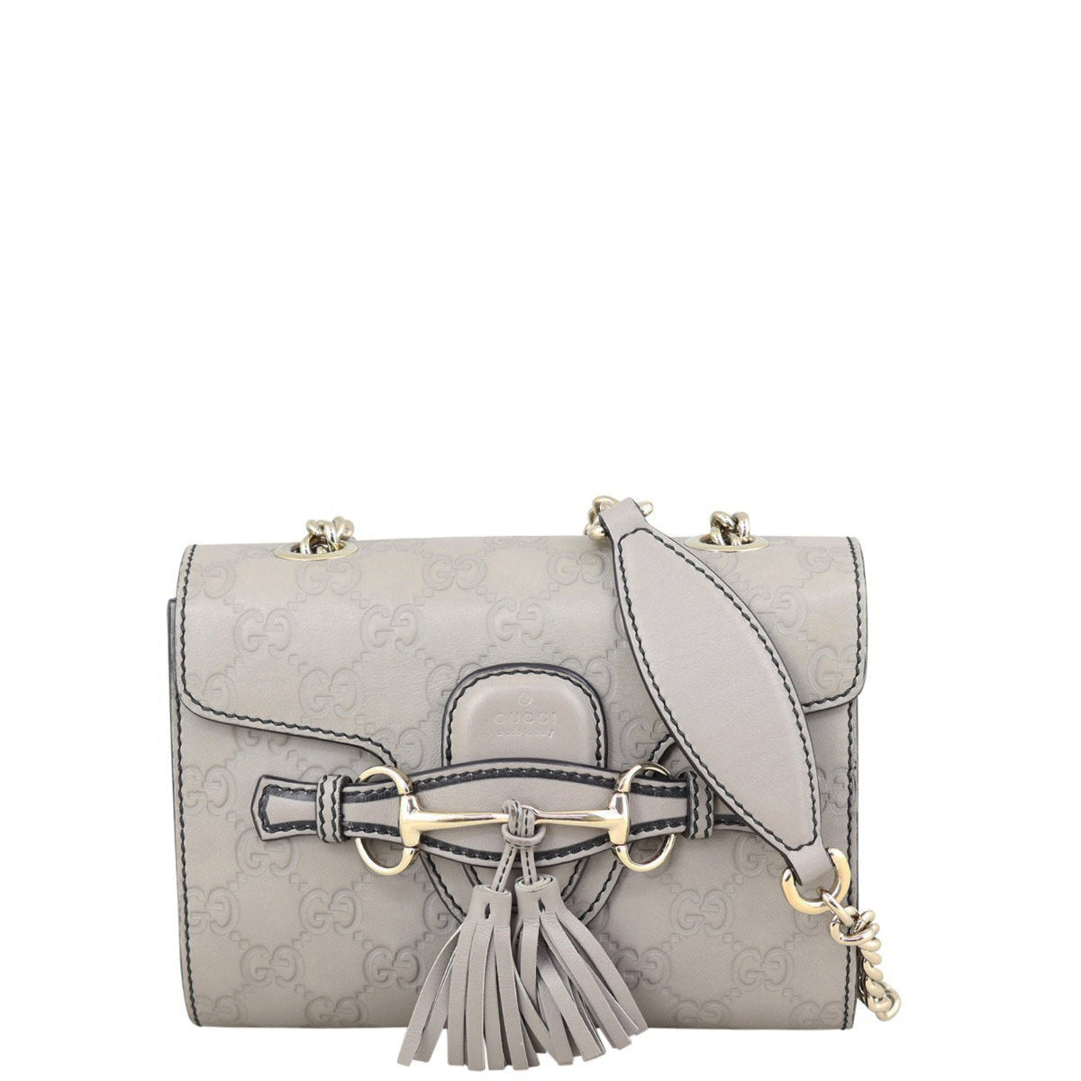 Gucci Emily Guccissima Mini Chain Shoulder Bag Front
