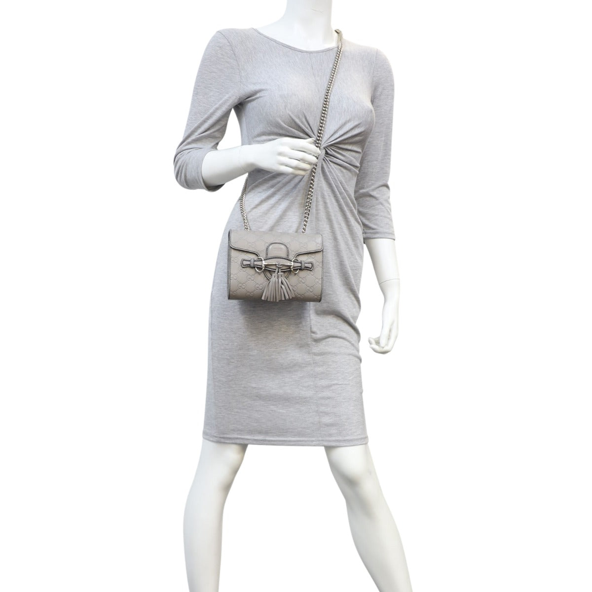 Gucci Emily Guccissima Mini Chain Shoulder Bag Mannequin
