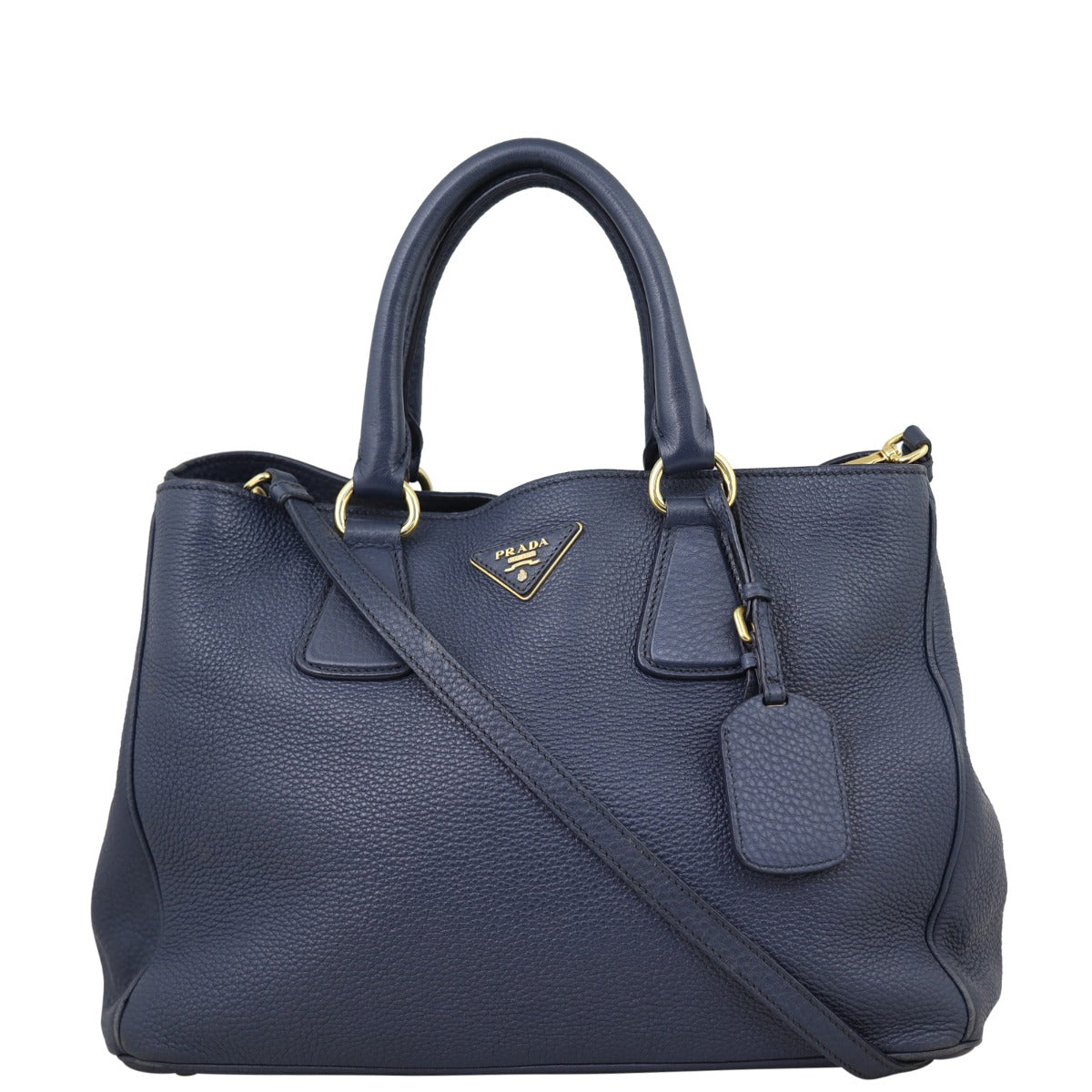 Prada Vitello Diano Two Way Shopping Tote Front
