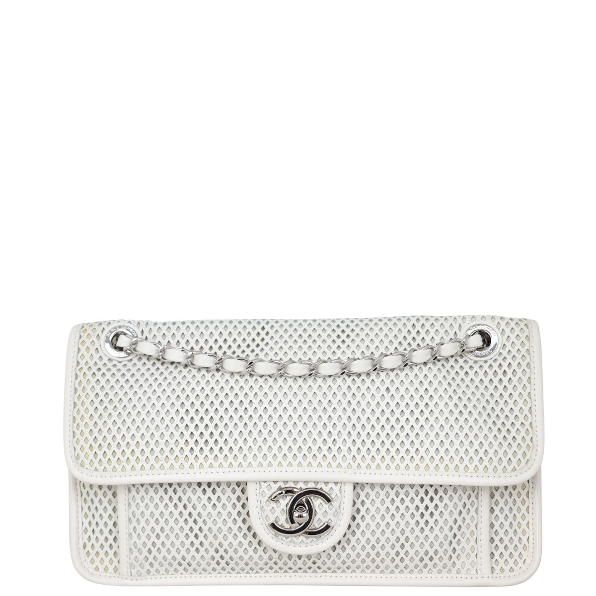 Chanel Up In The Air Perforated Flap Bag Front
