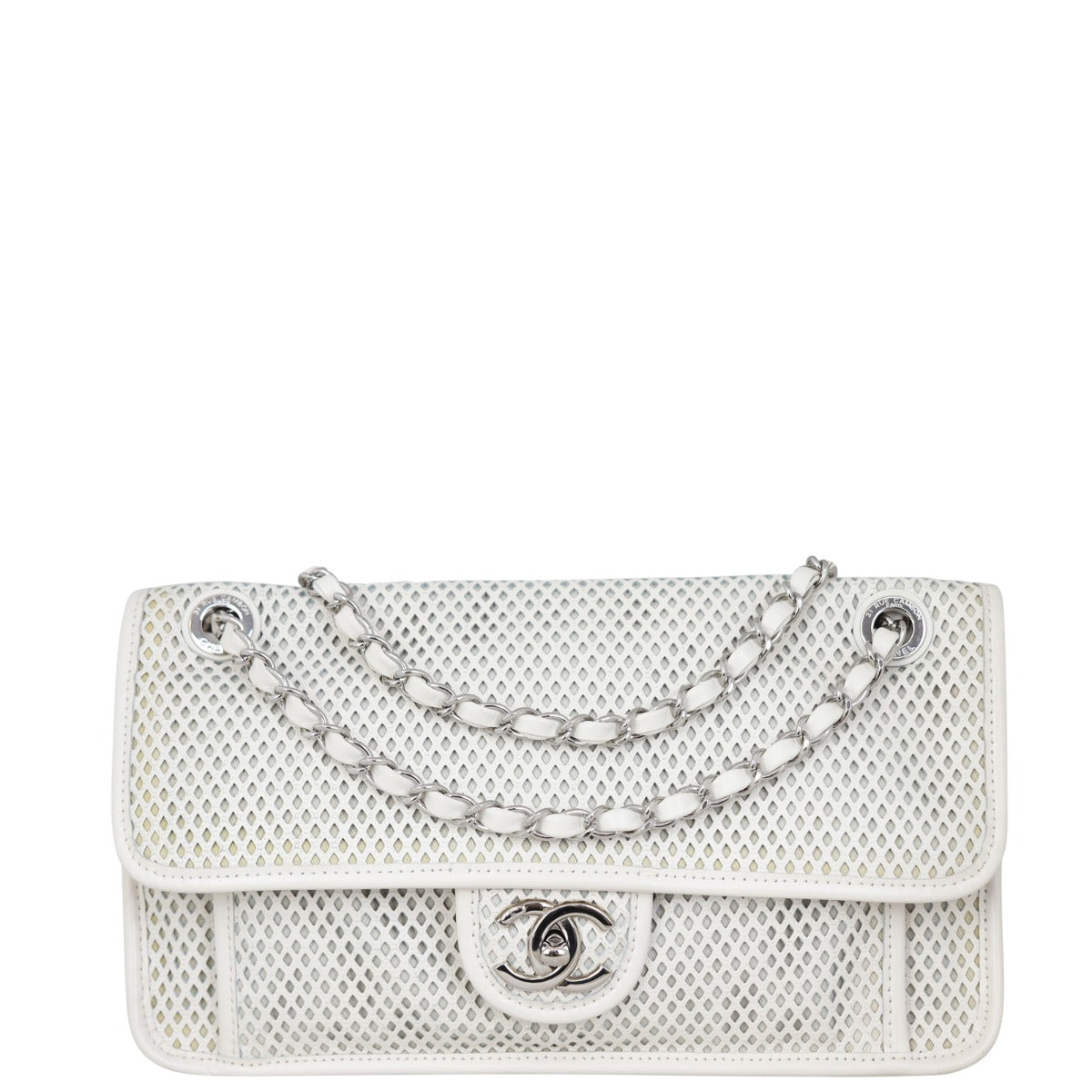 Chanel Up In The Air Perforated Flap Bag Front
