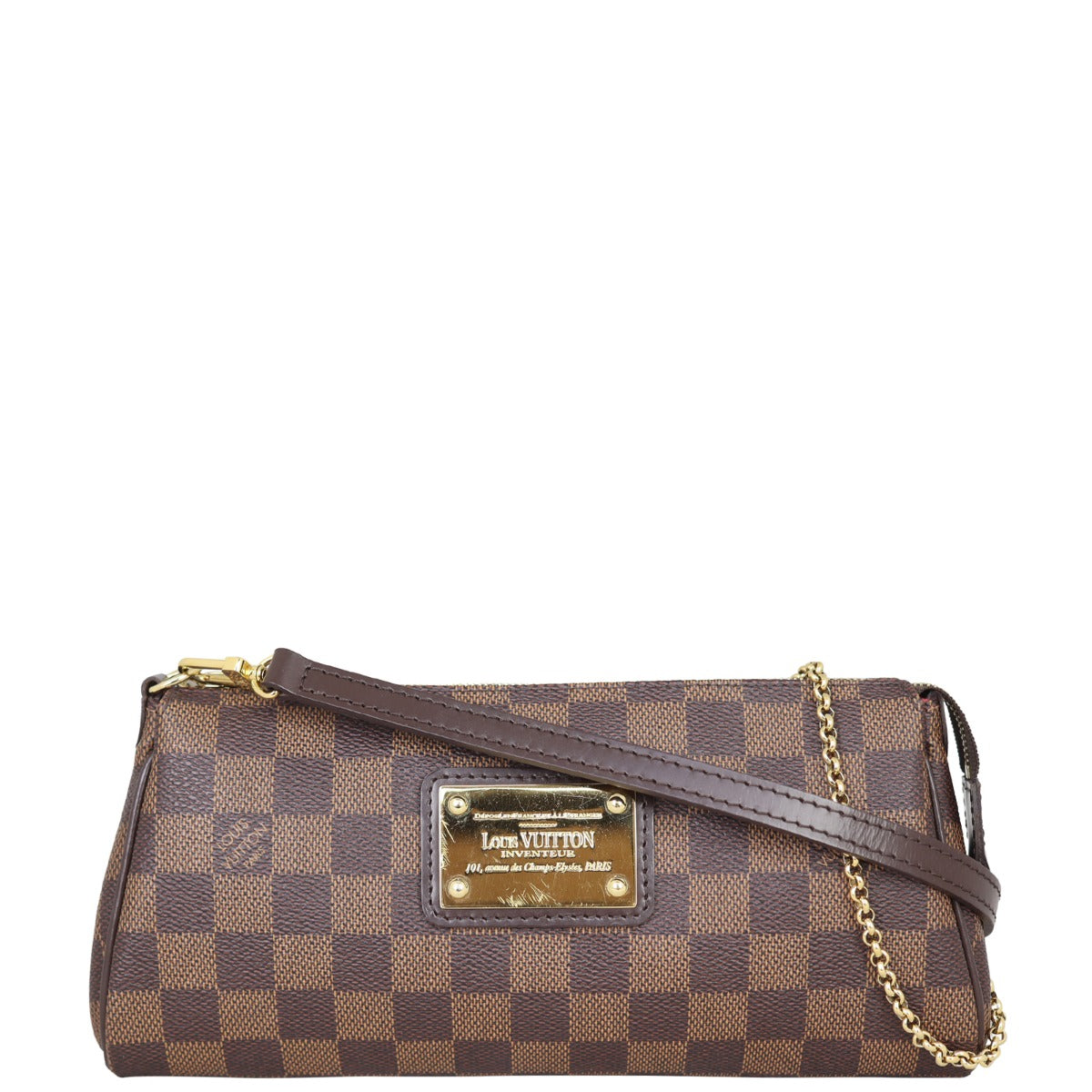 Louis Vuitton Eva Pochette Damier Ebene Front
