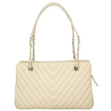 Chanel CC Chevron Shopping Tote Back
