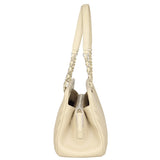 Chanel CC Chevron Shopping Tote Side
