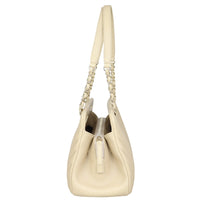 Chanel CC Chevron Shopping Tote Side
