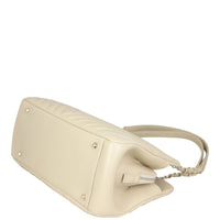 Chanel CC Chevron Shopping Tote Corner

