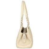 Chanel CC Chevron Shopping Tote Side
