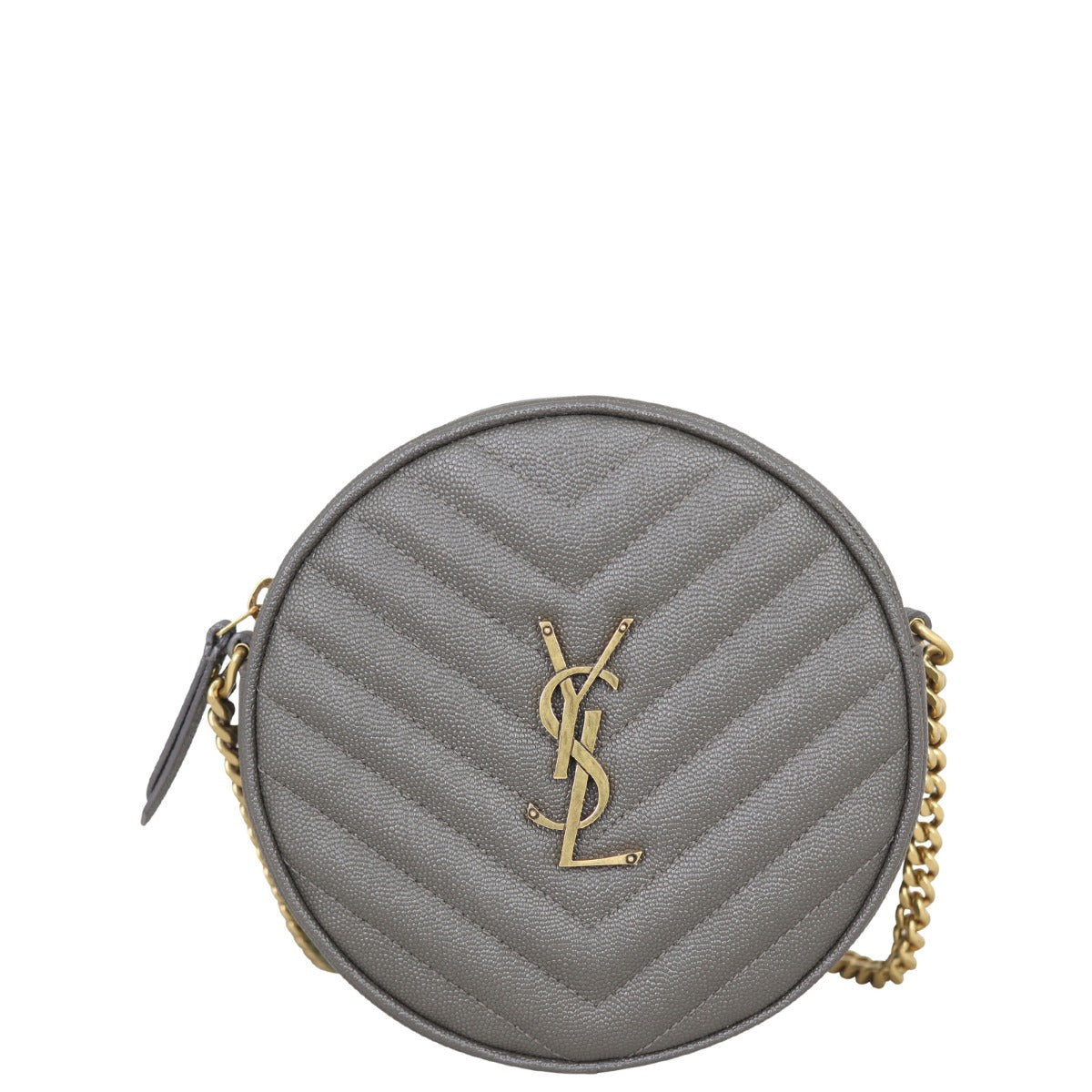 Saint Laurent Vinyle Round Camera Bag Front
