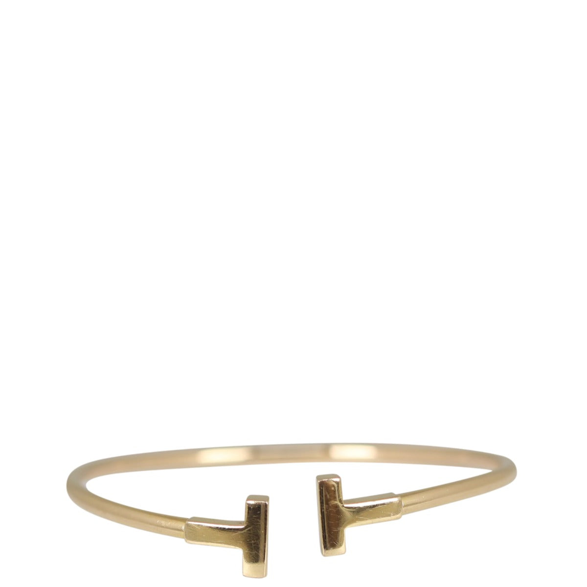 Tiffany & Co T Wire 18k Gold Bracelet Back
