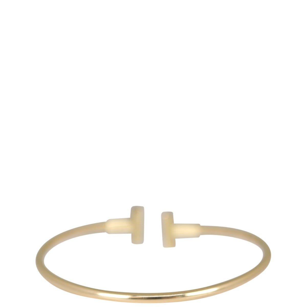 Tiffany & Co T Wire 18k Gold Bracelet Front
