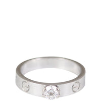 Cartier Love Diamond Solitaire 18k Gold Ring Front
