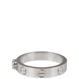 Cartier Love Diamond Solitaire 18k Gold Ring Left Side
