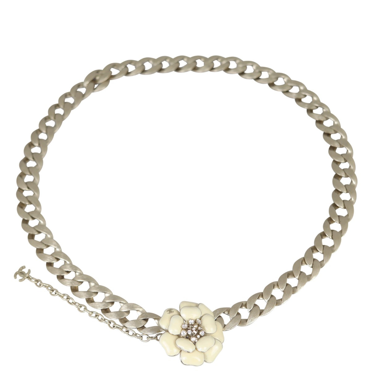 Chanel Camellia Chain Belt Front
