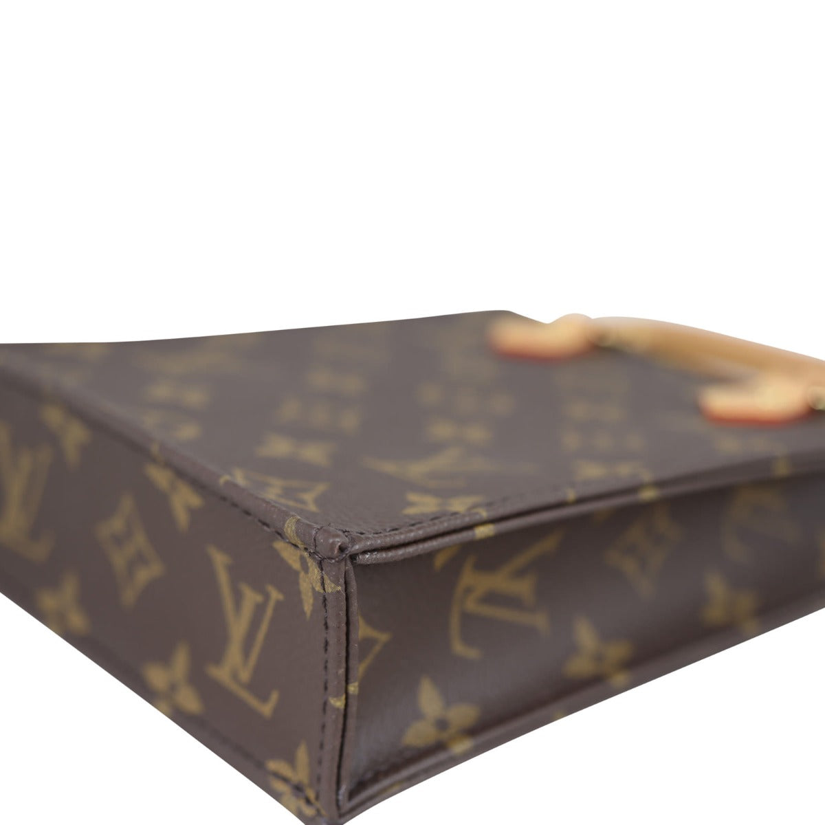 Louis Vuitton Petit Sac Plat Monogram Corner close up
