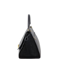 Celine Medium Trapeze Crocodile Embossed Left