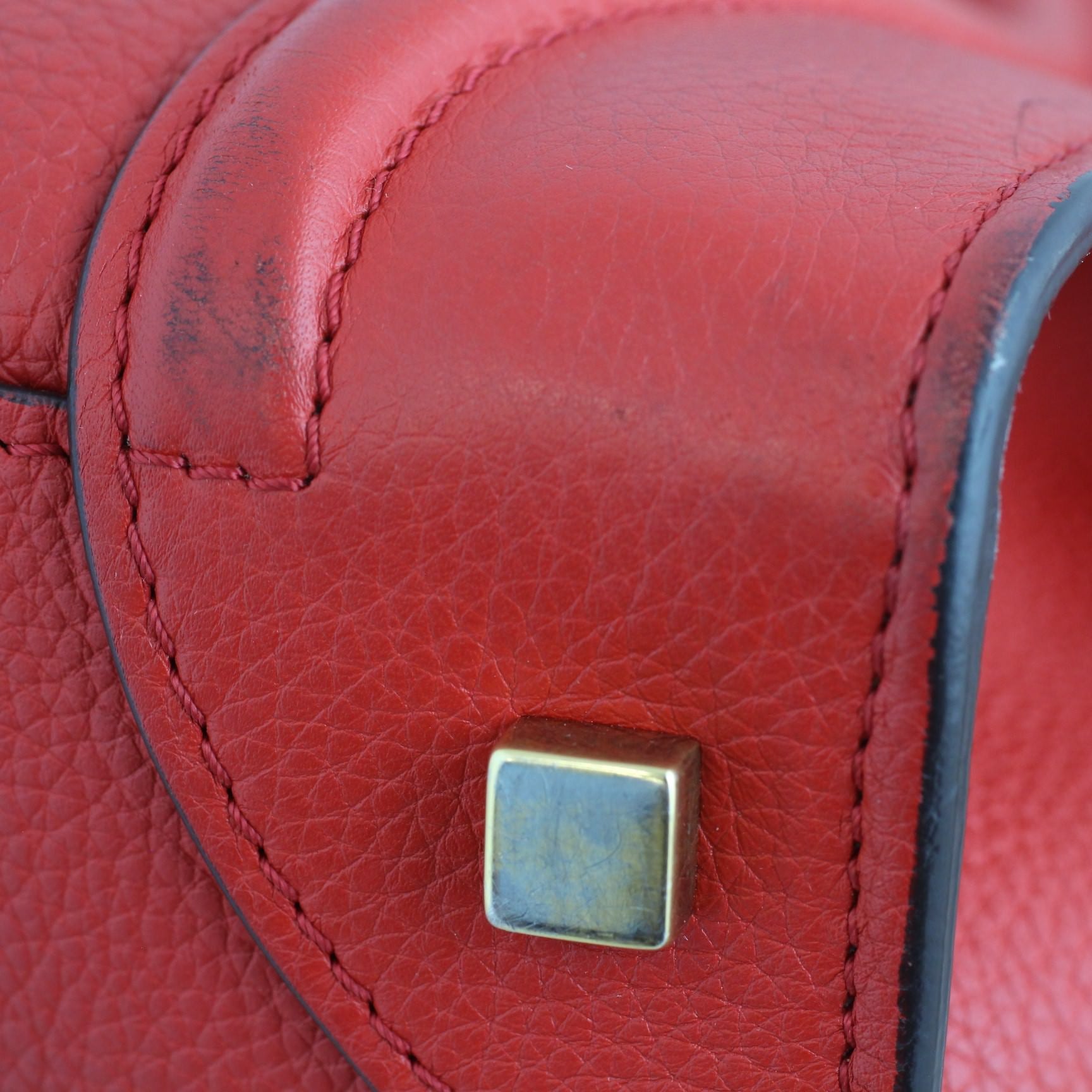 Celine Mini Luggage Tote Stain