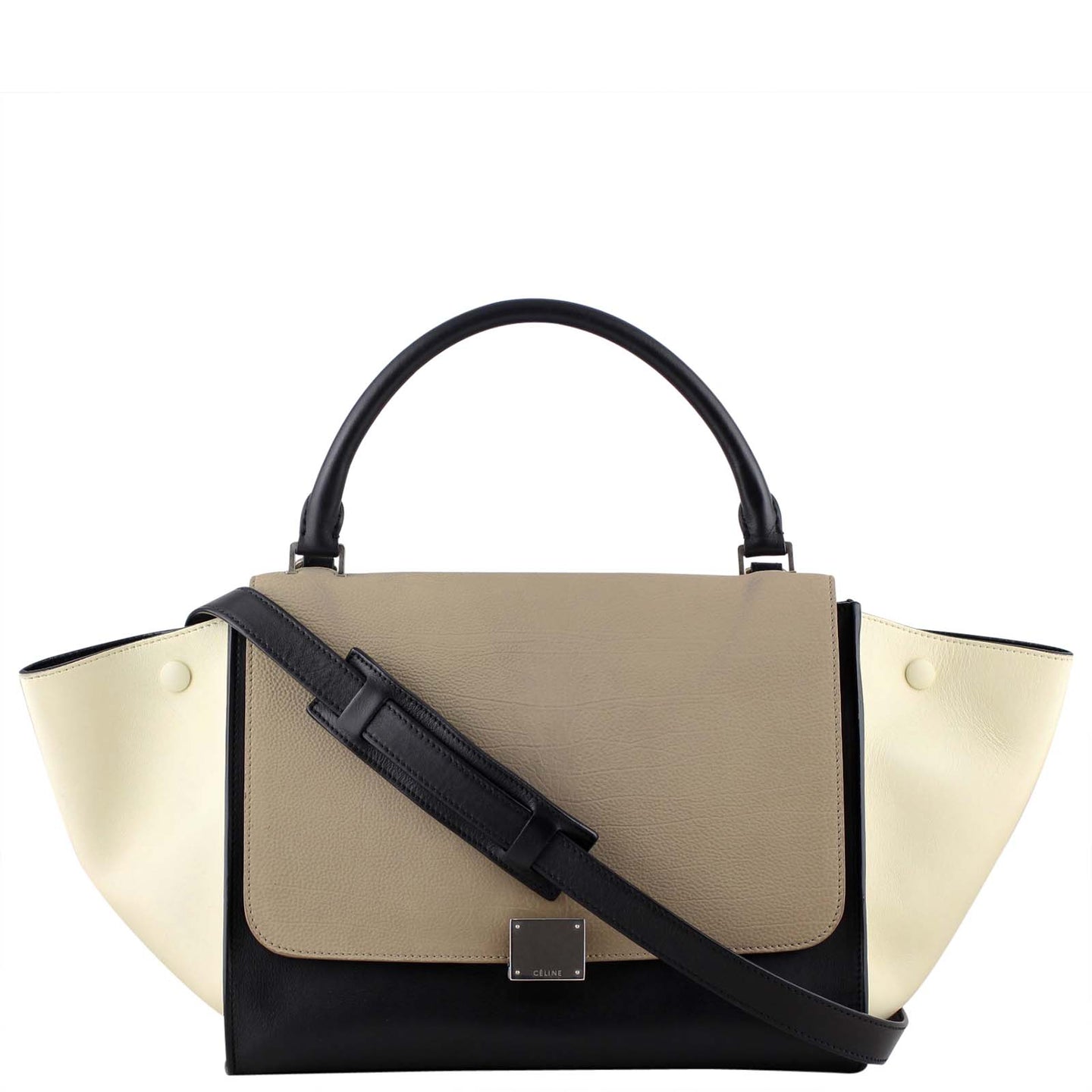 Celine Trapeze Tricolour Medium Front with Strap