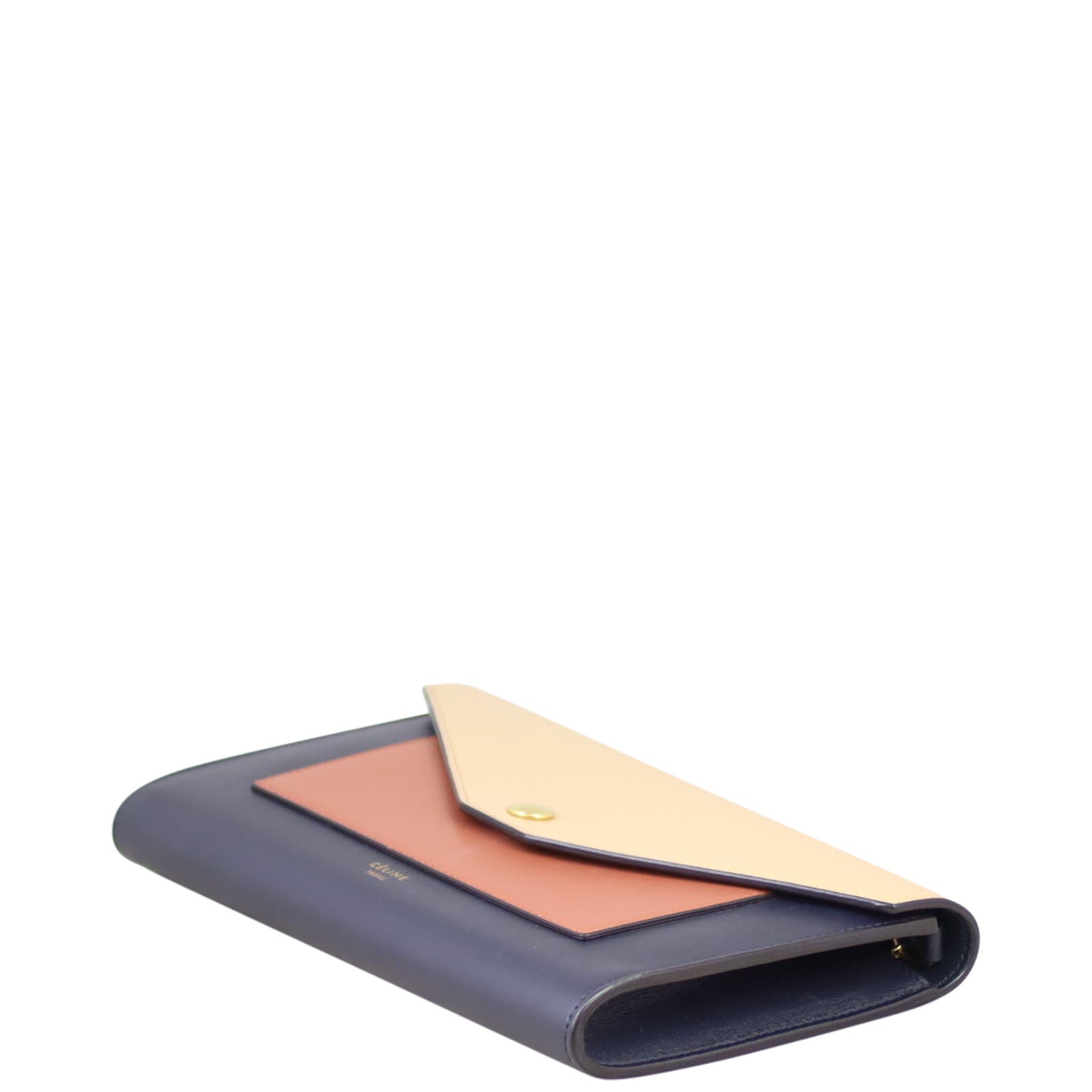 Celine Tricolour Pocket Envelope Wallet on Chain Corner