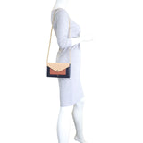 Celine Tricolour Pocket Envelope Wallet on Chain Mannequin