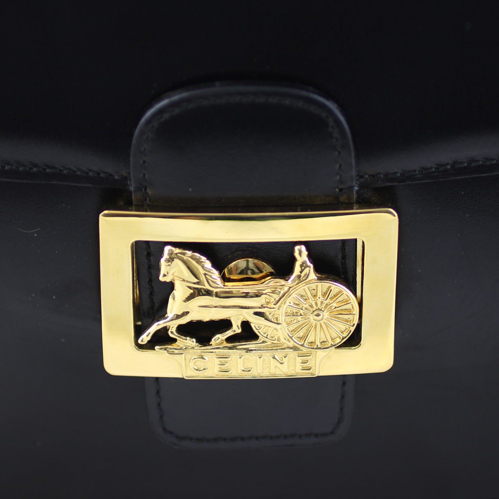 Celine Vintage Horse and Carriage Buckle Lock