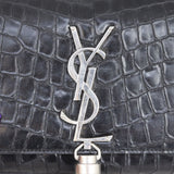 Saint Laurent Kate Tassel Chain Bag Small Crocodile Embossed Hardware

