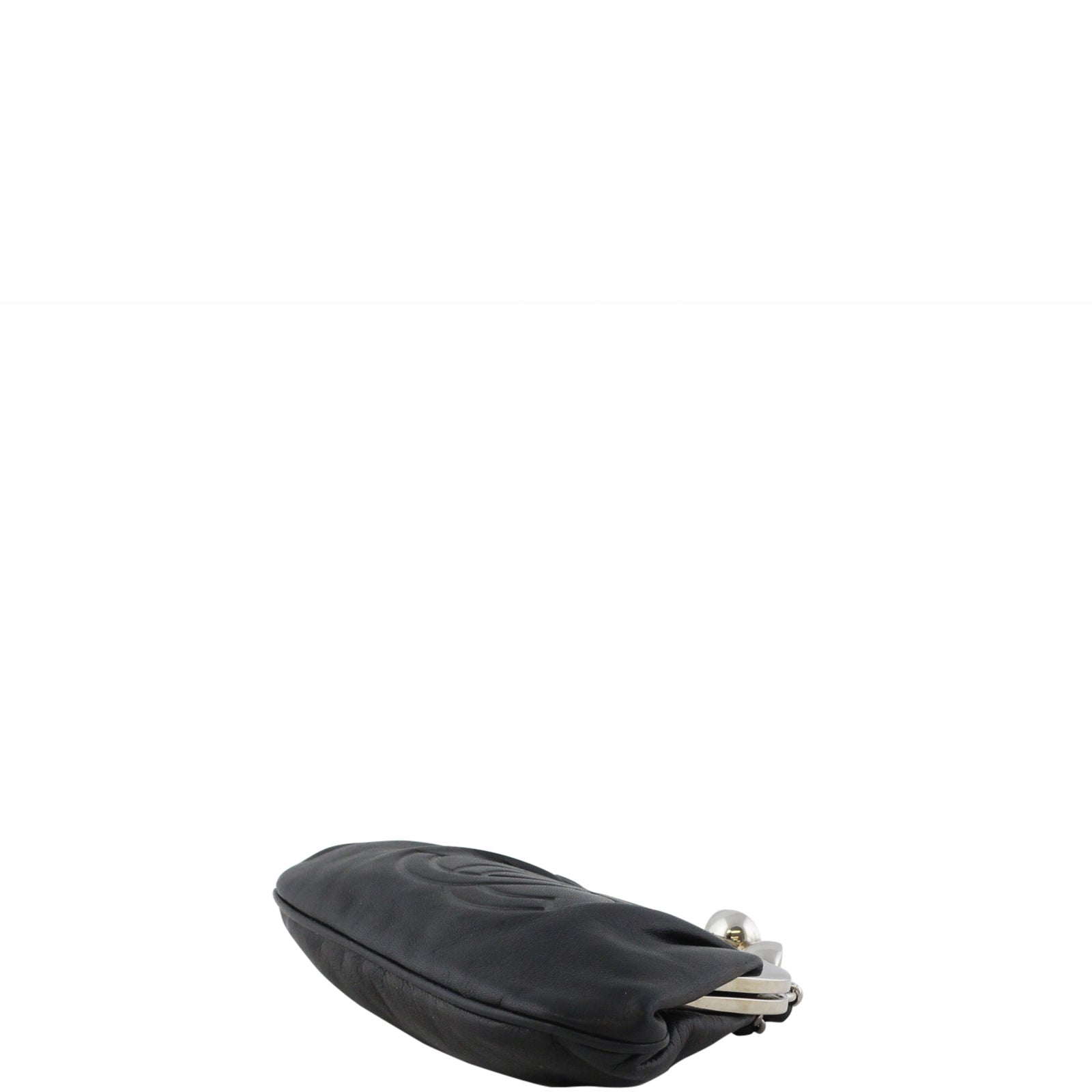 Chanel CC Kisslock Clutch Corner