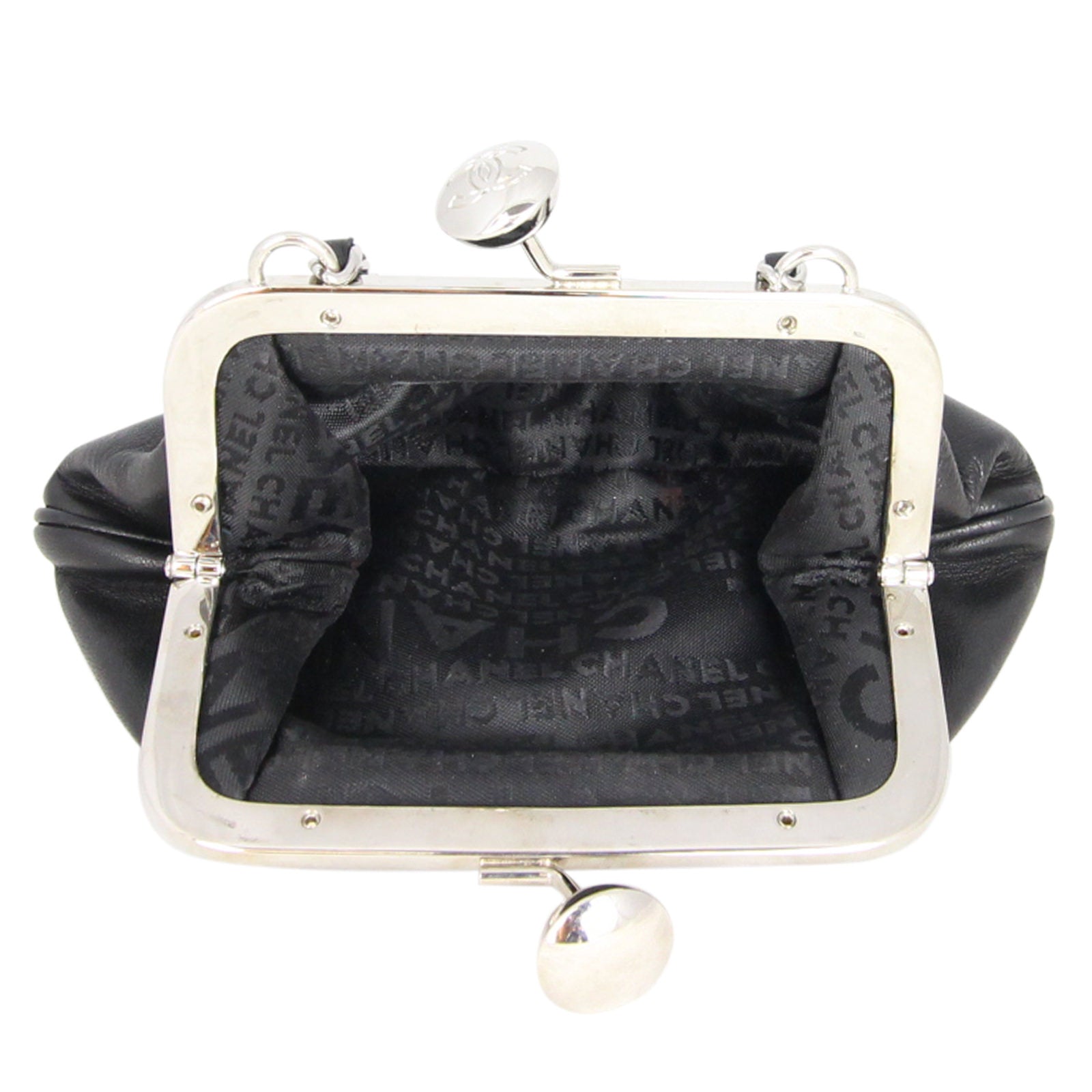 Chanel CC Kisslock Clutch Interior