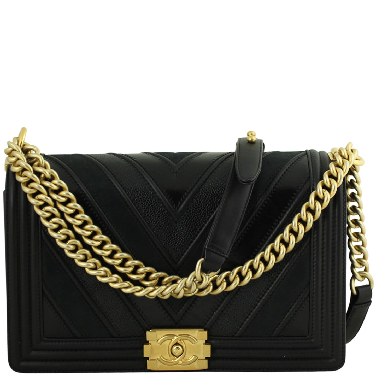 Chanel Boy Bag Medium Plus Front Chain