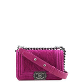 Chanel Boy Bag Mini Velvet front strap
