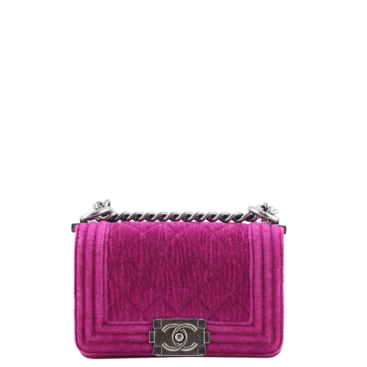 Chanel Boy Bag Mini Velvet front