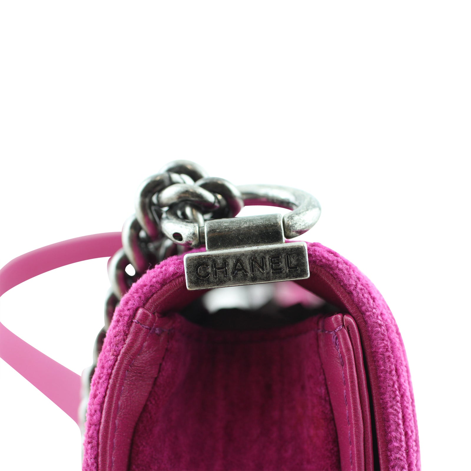 Chanel Boy Bag Mini Velvet plate