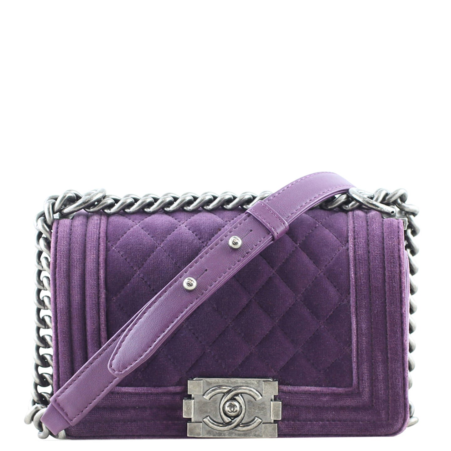 Chanel Boy Bag Small Velvet front