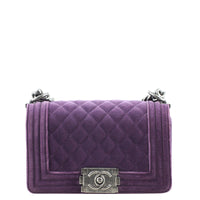 Chanel Boy Bag Small Velvet front