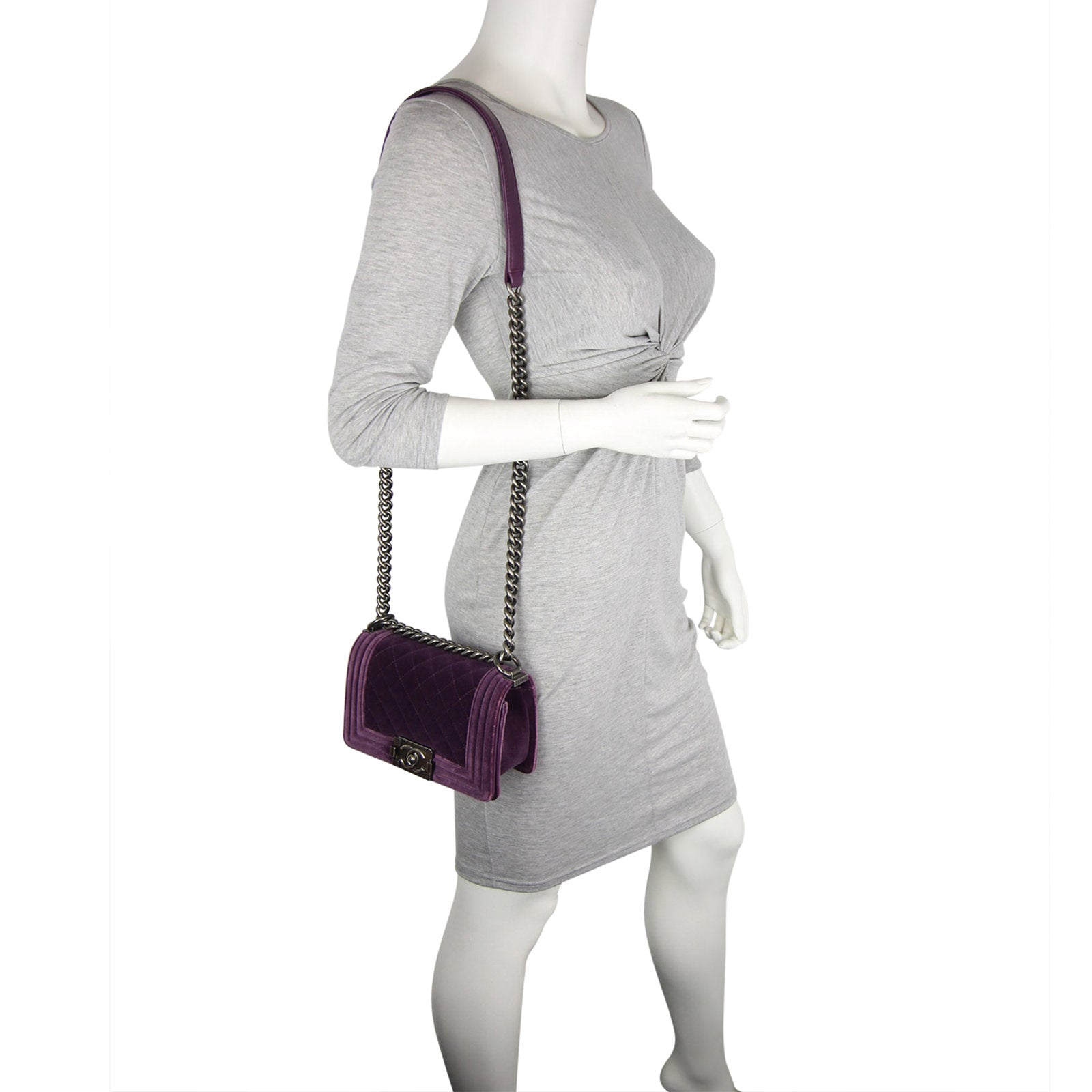 Chanel Boy Bag Small Velvet mannequin