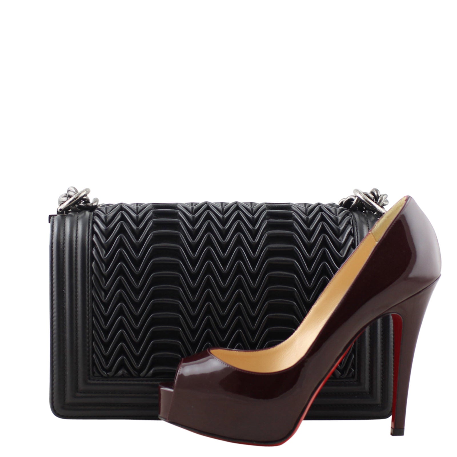 Chanel Pleated Boy Old Medium Scale