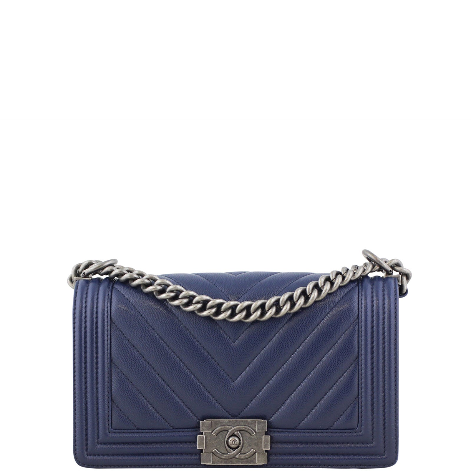 Chanel Boy Chevron Old Medium Front