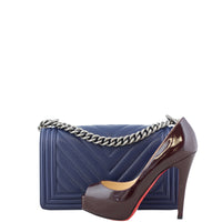 Chanel Boy Chevron Old Medium Scale