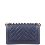 Chanel Boy Chevron Old Medium back