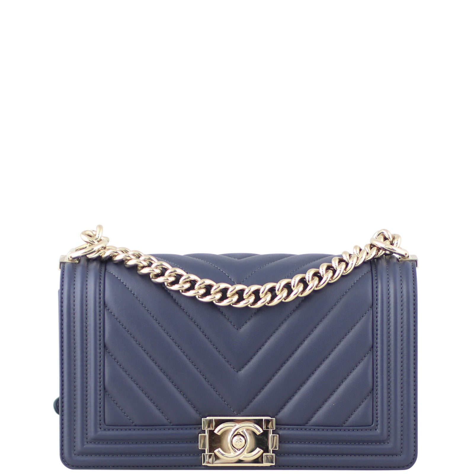 Chanel Boy Chevron Old Medium Front