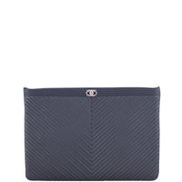 Chanel Boy Chevron O-Case Large Front